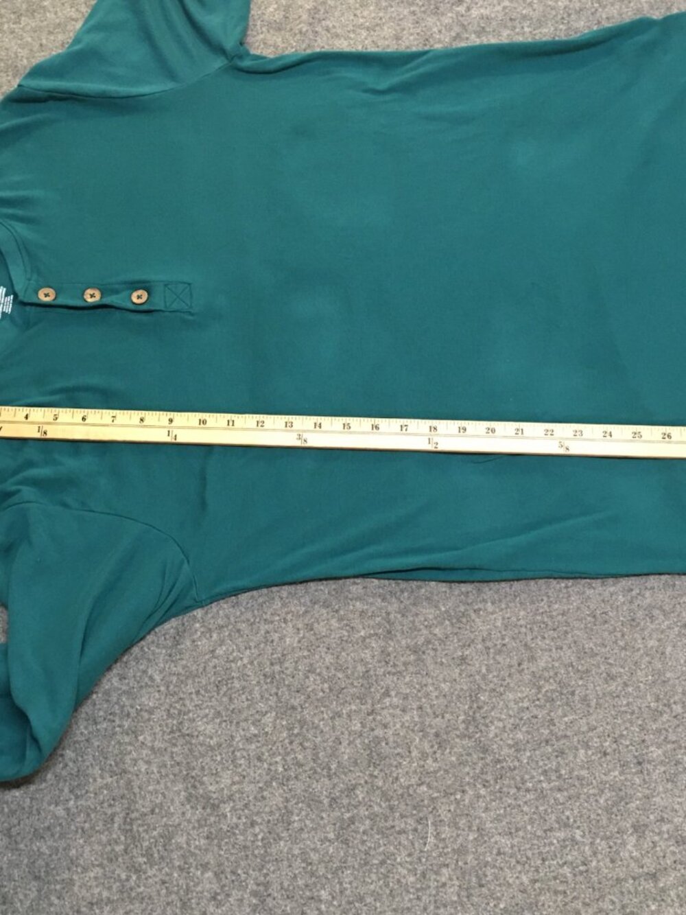 Honest Baby Clothing Mens L ORGANIC Shirt Green Henley Knit Cotton Preppy City - Picture 9 of 10